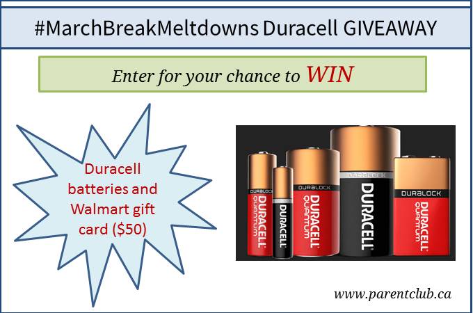 #MarchBreakMeltdowns Giveaway tramite www.parentclub.ca